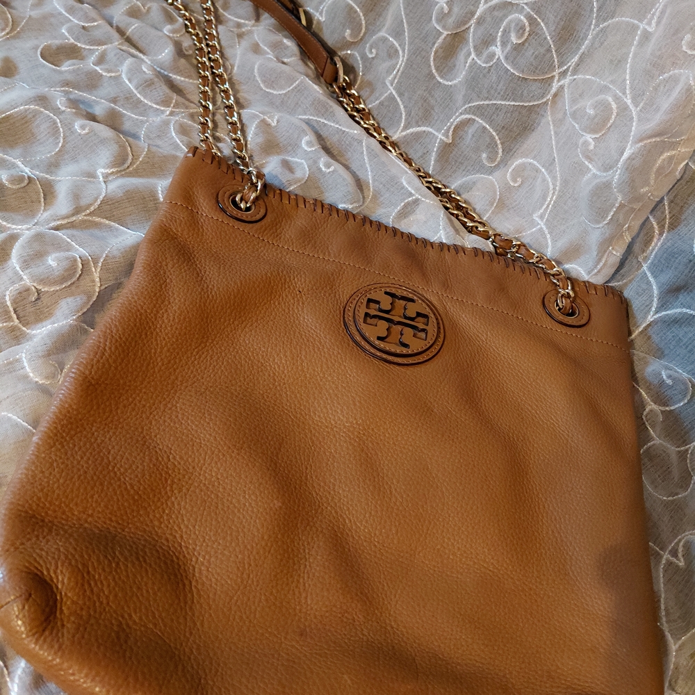 Tory Burch Tan Leather Shoulder Bag